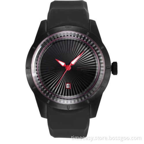 Fashion Silicone Quartz Sports Wrist Watch for Men with Calendar (TE-2812)